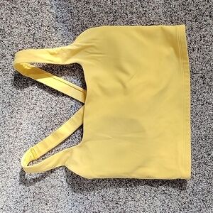 Old Navy Yellow Fitted Bustier Crop Tank Top